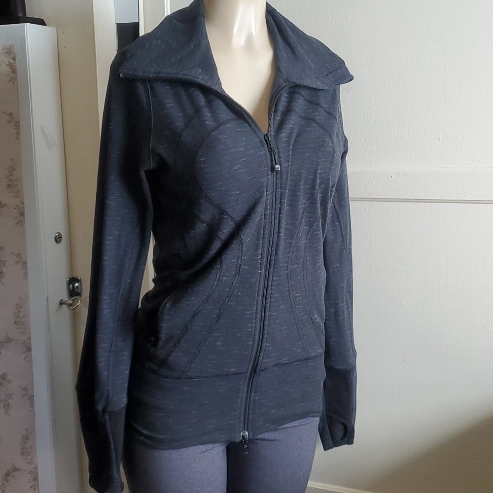 Lululemon Athletic Zip Jacket Dark Grey Women's Size 6